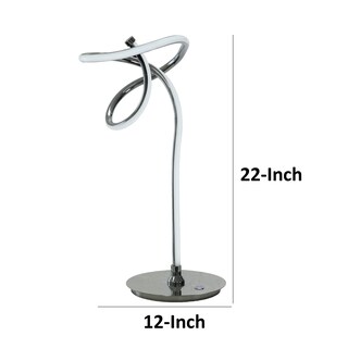 Foto 5 | Foto 5 | Lámpara De Mesa Benzara Bm309029 56 Cm Twisted Led Chrome - Venta Internacional.