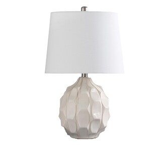 Foto 1 | Foto 1 | Lámpara De Mesa Benzara Urna De Cerámica 56 Cm 110 V Plata Blanca - Venta Internacional.