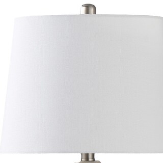 Foto 3 | Foto 3 | Lámpara De Mesa Benzara Urna De Cerámica 56 Cm 110 V Plata Blanca - Venta Internacional.