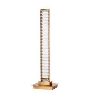 Foto 1 | Foto 1 | Lámpara Led Benzara Bm309668 61 Cm Cristal Metálico Latón Envejecido - Venta Internacional.