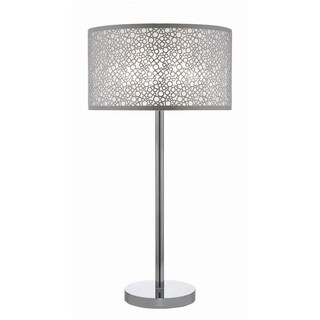 Foto 1 | Foto 1 | Lámpara De Mesa Benzara 68 Cm Pantalla De Tela Metálica Cromada - Venta Internacional.