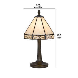 Foto 5 | Foto 5 | Lámpara De Mesa Benzara Tiffany Shade Tree Cuerpo Metálico 17 Cm De Alto - Venta Internacional.