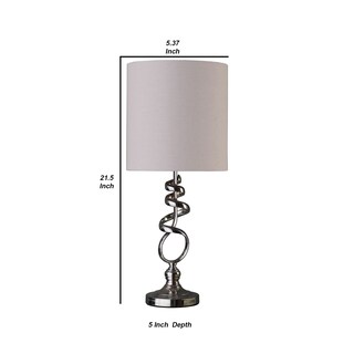 Foto 5 | Foto 5 | Lámpara De Mesa Benzara Bm240346 183 Cm Base Abstracta Plateada - Venta Internacional.