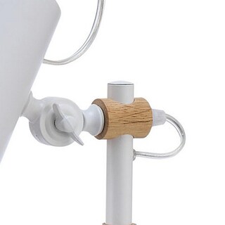Foto 3 | Foto 3 | Lámpara Benzara Bm309006 Con Molduras De Madera Pantalla Abovedada De 58 Cm Color Blanco - Venta Internacional.