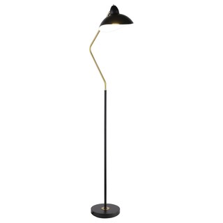 Foto 3 | Foto 3 | Lámpara De Pie Benzara 175 Cm Brazo Curvo En V Negro Y Dorado - Venta Internacional.