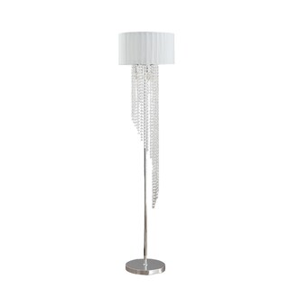 Foto 1 | Foto 1 | Lámpara De Pie Benzara Mero Pantalla Blanca 167 Cm Cadenas De Cristal - Venta Internacional.