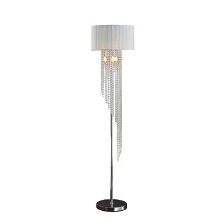Foto 2 | Foto 2 | Lámpara De Pie Benzara Mero Pantalla Blanca 167 Cm Cadenas De Cristal - Venta Internacional.