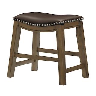 Foto 3 | Foto 3 | Taburete De Comedor Benzara Miel  51 Cm  Piel Sintética  Color Marrón - Venta Internacional.