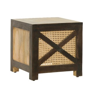 Foto 1 | Foto 1 | Mesa Benzara Bm325979 Cuadrada De Mimbre De Caña Bohemio De 41 Cm - Venta Internacional.