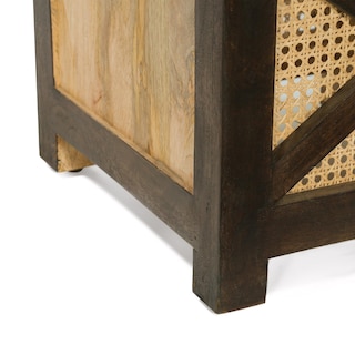 Foto 4 | Foto 4 | Mesa Benzara Bm325979 Cuadrada De Mimbre De Caña Bohemio De 41 Cm - Venta Internacional.