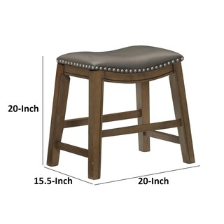 Foto 5 | Foto 5 | Taburete De Comedor Benzara Bm314431 De Piel Sintética Y Madera Maciza - Venta Internacional.