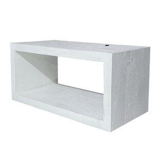 Foto 1 | Foto 1 | Estantería Benzara Rectangular De Madera De Acacia Blanca Lavada 46 Cm - Venta Internacional.