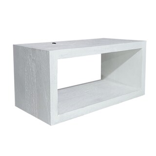 Foto 2 | Foto 2 | Estantería Benzara Rectangular De Madera De Acacia Blanca Lavada 46 Cm - Venta Internacional.