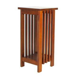 Foto 1 | Foto 1 | Soporte Para Flores De Madera Benzara De 64 Cm Con Listones Laterales Color Marrón - Venta Internacional.