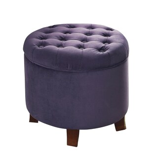Foto 2 | Foto 2 | Otomana Benzara De Terciopelo Con Botones 48 X 48 X 46 Cm Almacenamiento - Venta Internacional.