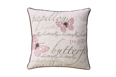 Foto 1 | Foto 1 | Set De 2 Almohadas Benzara Diseño De Mariposas 51 X 51 X 5 Cm - Venta Internacional.