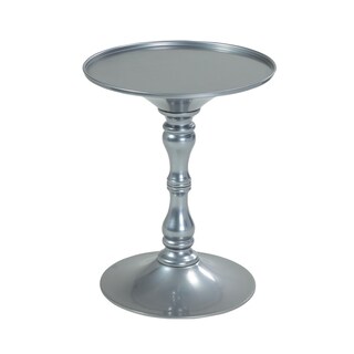 Foto 2 | Foto 2 | Mesa Auxiliar Benzara Wowi  23 Pulgadas  Acero Plateado  46 X 46 X 57 Cm - Venta Internacional.