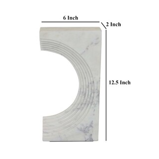 Foto 5 | Foto 5 | Escultura Benzara Keveny C Arch De Mármol Blanco 33 Cm - Venta Internacional.