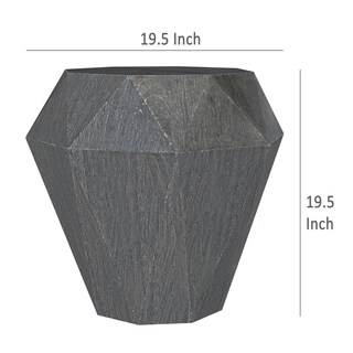 Foto 4 | Foto 4 | Mesa Auxiliar Benzara Cinti Geométrica De Madera De Mango Gris 50cm - Venta Internacional.