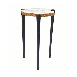 Foto 1 | Foto 1 | Mesa Auxiliar Benzara De 46 Cm Con Tapa De Piedra De Ágata Y Patas De Aluminio - Venta Internacional.