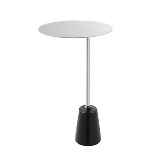 Foto 1 | Foto 1 | Mesa Auxiliar Benzara Frank Con Tapa Ovalada De Acero De 53 Cm De Altura - Venta Internacional.