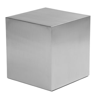 Foto 1 | Foto 1 | Mesa Auxiliar Benzara Brioni Cuadrada De 41 Cm  Plata Cepillada - Venta Internacional.
