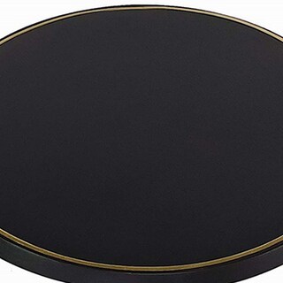 Foto 4 | Foto 4 | Mesa Auxiliar Benzara Redonda De 56 Cm De Madera De Mango Y Latón Negro - Venta Internacional.
