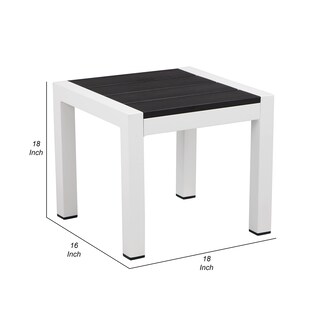 Foto 5 | Foto 5 | Mesa Auxiliar Benzara Josh 41x46x46 Cm Con Estructura De Aluminio - Venta Internacional.