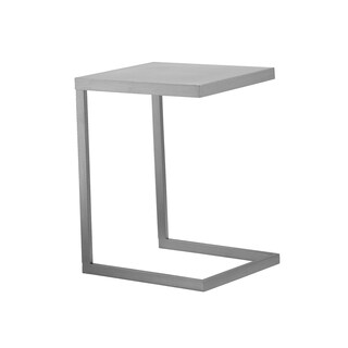 Foto 1 | Foto 1 | Mesa Auxiliar Benzara Tom  59 Cm  En Forma De C  Acero Plateado - Venta Internacional.