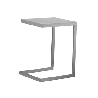 Foto 2 | Foto 2 | Mesa Auxiliar Benzara Tom  59 Cm  En Forma De C  Acero Plateado - Venta Internacional.