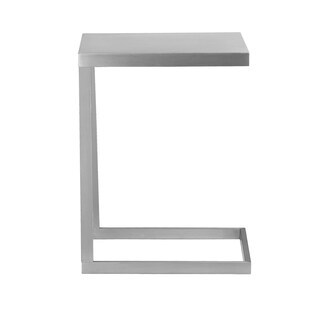 Foto 4 | Foto 4 | Mesa Auxiliar Benzara Tom  59 Cm  En Forma De C  Acero Plateado - Venta Internacional.