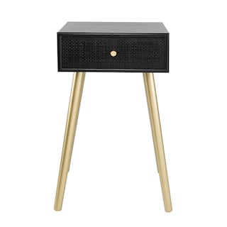 Foto 2 | Foto 2 | Mesa Auxiliar Benzara Gaia Con Cajón De Ratán De Madera De Pino De 71 Cm - Venta Internacional.