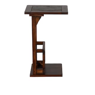 Foto 4 | Foto 4 | Mesa Auxiliar Benzara Odel 33x32x61 Cm En Madera De Caoba Marrón - Venta Internacional.