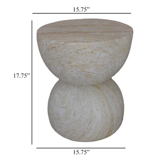 Foto 5 | Foto 5 | Soporte Para Plantas Benzara Archi Redondo Resina Blanca Jaspeada 46 Cm - Venta Internacional.