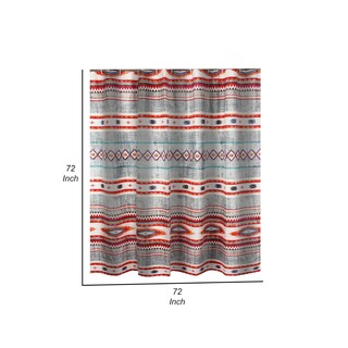Foto 5 | Foto 5 | Cortina De Ducha Benzara Pimi 183x183 Cm De Microfibra Boho - Venta Internacional.