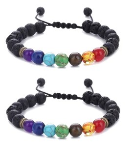 Foto 1 | Foto 1 | 2pz Pulsera Xtellar De Cuentas Lava 7 Chakras