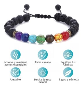 Foto 3 | Foto 3 | 2pz Pulsera Xtellar De Cuentas Lava 7 Chakras