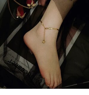 Foto 2 | Foto 2 | Tobillera Xtellar Panza Víbora Plana Pulsera Pie Mujer
