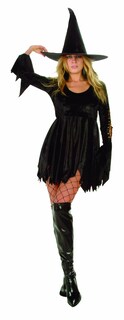Foto 1 | Foto 1 | Disfraz Rg Disfraces Sexy De Terciopelo De Bruja Con Sombrero Para Mujer - Venta Internacional.