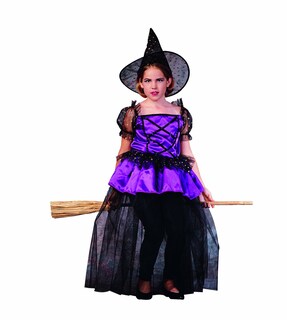 Foto 1 | Foto 1 | Disfraz Infantil De Bruja Rg De Sabrina Negro Y Morado Talla Pequeña - Venta Internacional.