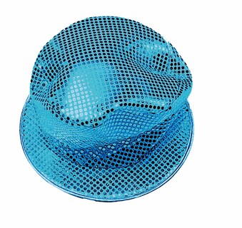 Foto 1 | Foto 1 | Sombrero De Copa Con Lentejuelas Rg Color Azul 28 Cm Talla Única - Venta Internacional.