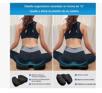 Foto 2 | Foto 2 | Cojín De Espuma Viscoelástica Para Coxis Para Auto Y Silla