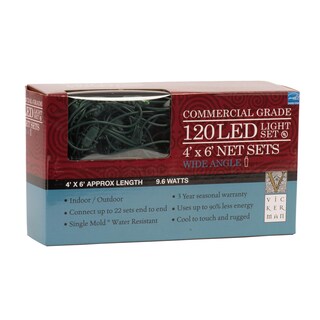 Foto 1 | Foto 1 | Luz De Red Navideña Vickerman 120 Led Gran Angular Cable Verde - Venta Internacional.