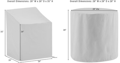 Foto 5 | Foto 5 | Fundas Para Muebles De Patio Crosley 3 Piezas Impermeables Color Gris - Venta Internacional.