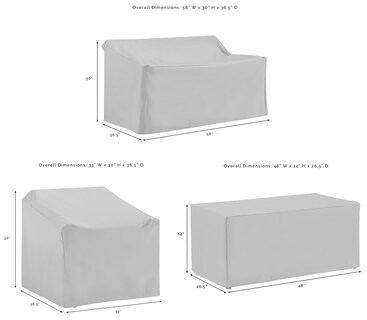 Foto 5 | Foto 5 | Juego De Fundas Para Muebles De Patio Crosley Impermeables Color Gris 8 Piezas - Venta Internacional.