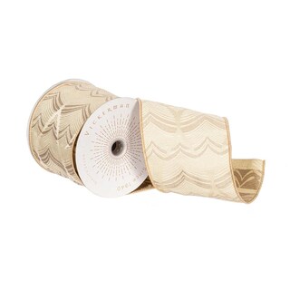 Foto 1 | Foto 1 | Cinta Decorativa Vickerman Ivory Champagne  10 Yardas X 10 Cm - Venta Internacional.