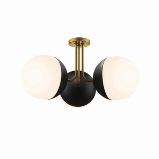 Foto 5 | Foto 5 | Lámpara De Techo Modway Stellar 3 Luces Latón Opalino Marrón - Venta Internacional.