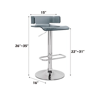 Foto 2 | Foto 2 | Taburete De Bar Acme Rania Ajustable Giratorio Gris - Venta Internacional.