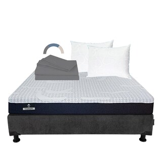 Foto 1 | Foto 1 | Colchón En Caja Spring Air Therapy + Box Dicasa Matrimonial + 2 Almohadas Osos + Sábanas Basic