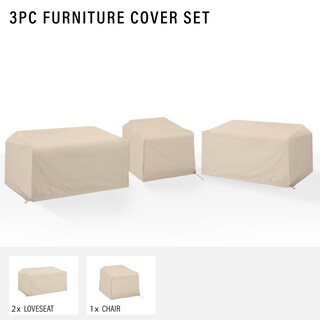 Foto 4 | Foto 4 | Fundas Para Muebles De Patio Crosley Furniture  3 Piezas  Impermeables  Color Canela - Venta Internacional.